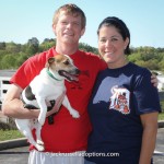 Gilbert with his new parents, Allen and Amy