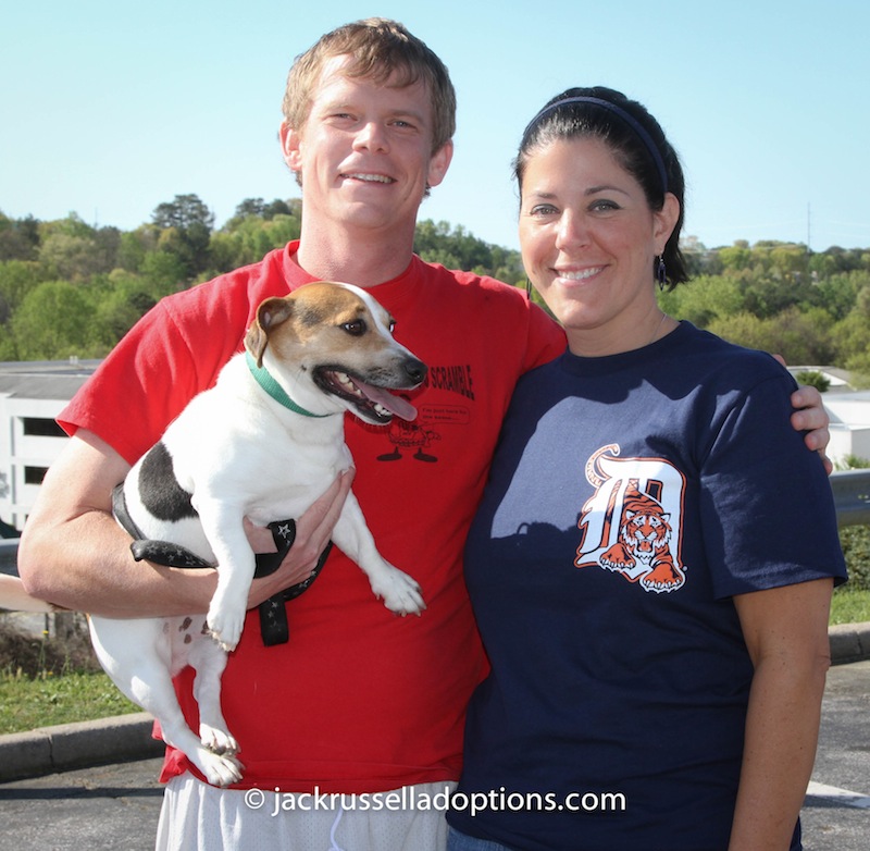 Gilbert with his new parents, Allen and Amy