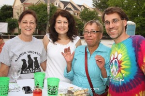 Toby Tobias, right, and Second Chance staffers/volunteers celebrating with us at our Jack/Chow fundraiser last weekend.