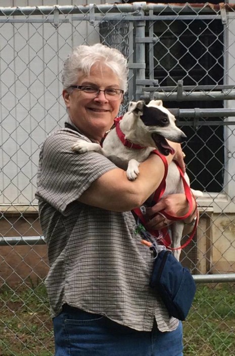 Chloe and Pat on adoption day