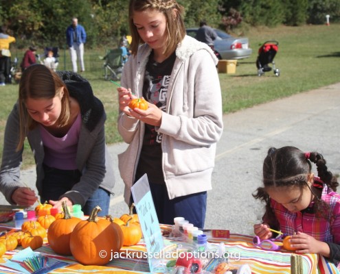 Painting pumpkins