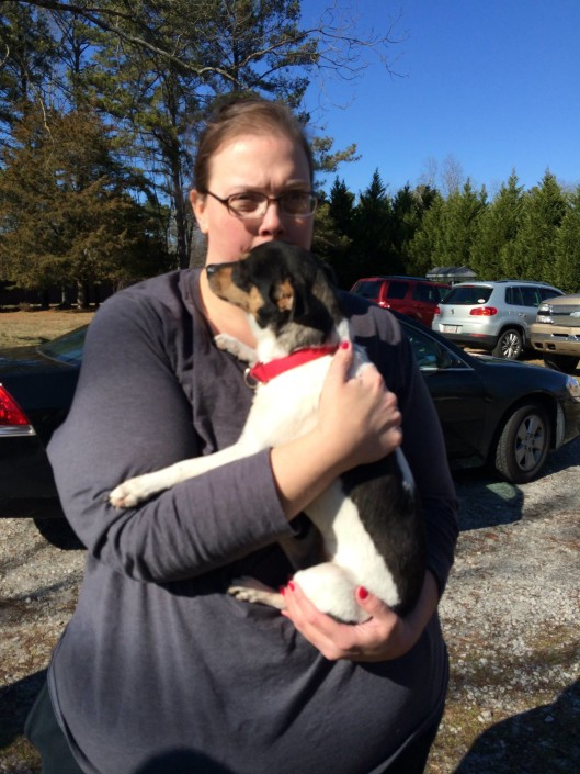 Daisy Mae and mom on adoption day