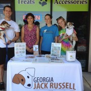 Team Russell with Marcia, Dog City Bakery owner and a lovely woman
