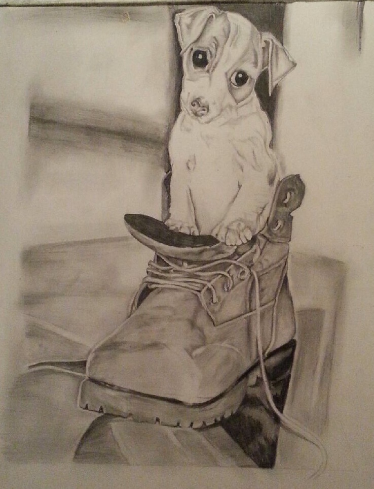 JRT puppy sketch by Dorien Thomas