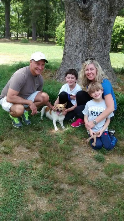 Maggie and family on adoption day