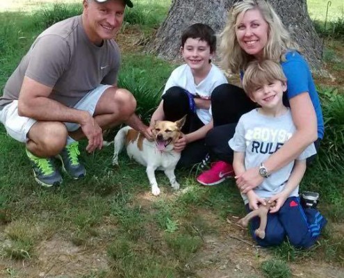 Maggie and family on adoption day