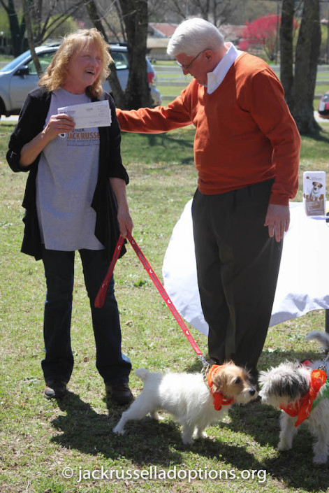 Mama Donna Rep. Wilkinson talking dogs ... while former GA GRT rescues Cooper and Ricky compare their incredibly cute scruffiness.