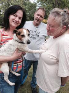 Rocket saying goodbye to Mama Donna