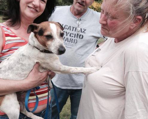 Rocket saying goodbye to Mama Donna