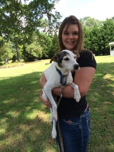 Rocky and mom on adoption day