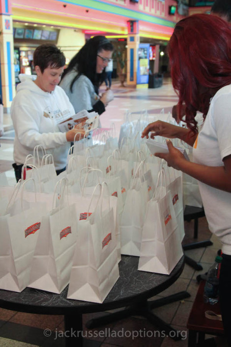 Stuffing promo bags with Fandango