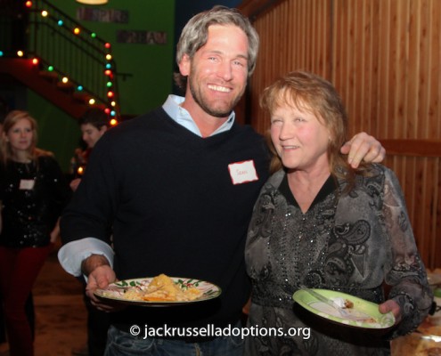 Donna with long-time supporter Sean at Saturday's party