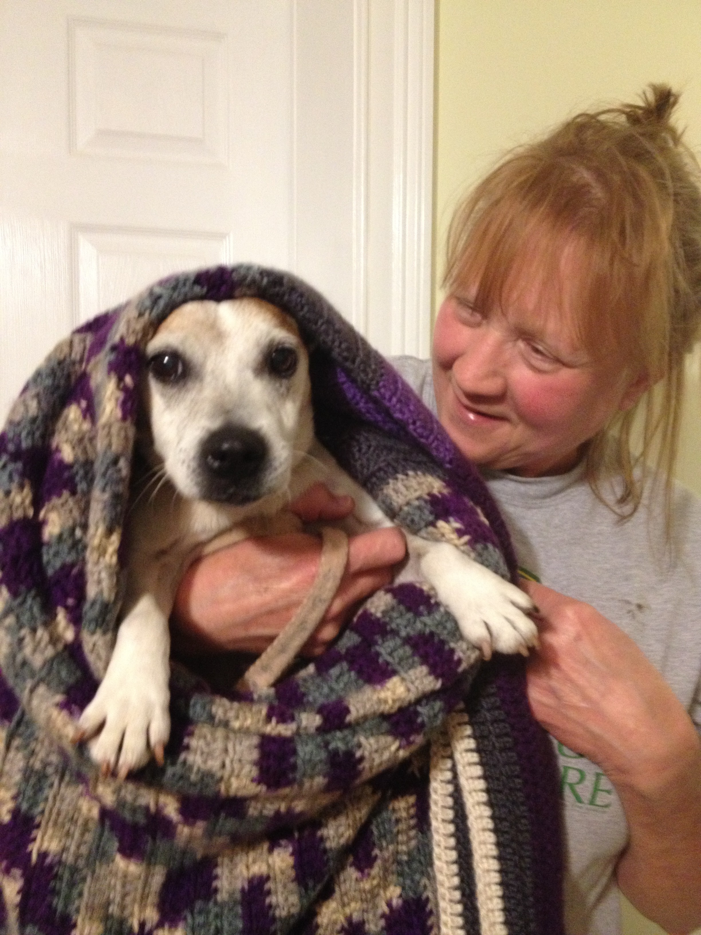 Slick and his pretty blanket from Heather Clark in Canada