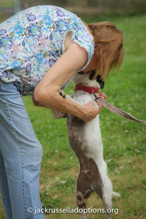 Sparky saying goodbye to Mama Donna